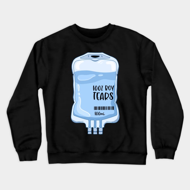 boy tears IV fluids bag Crewneck Sweatshirt by Dr.Bear